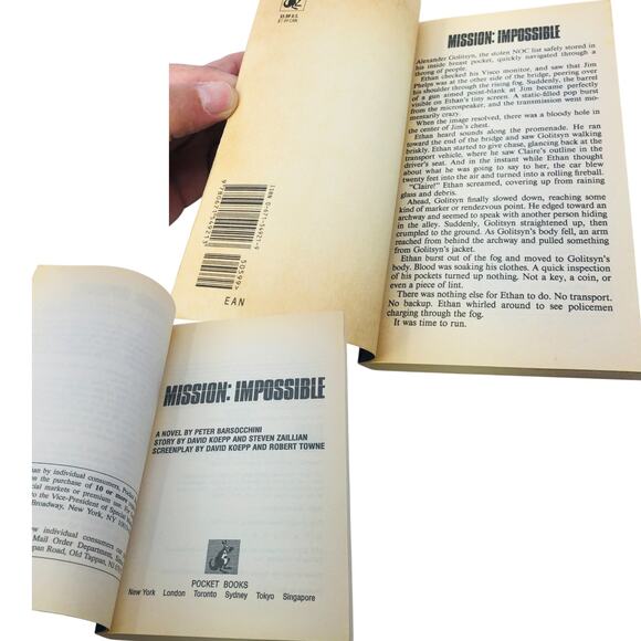 Mission: Impossible a Novel by Peter Barsocchini 1996 Pocket Books - Picture 5 of 8